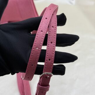Balenciaga Hourglass XS Pink Polyester Shoulder Bag Authentic