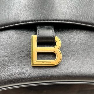 Balenciaga Downtown 6890581I7BM1090 Calfskin Nylon Shoulder Bag Authentic
