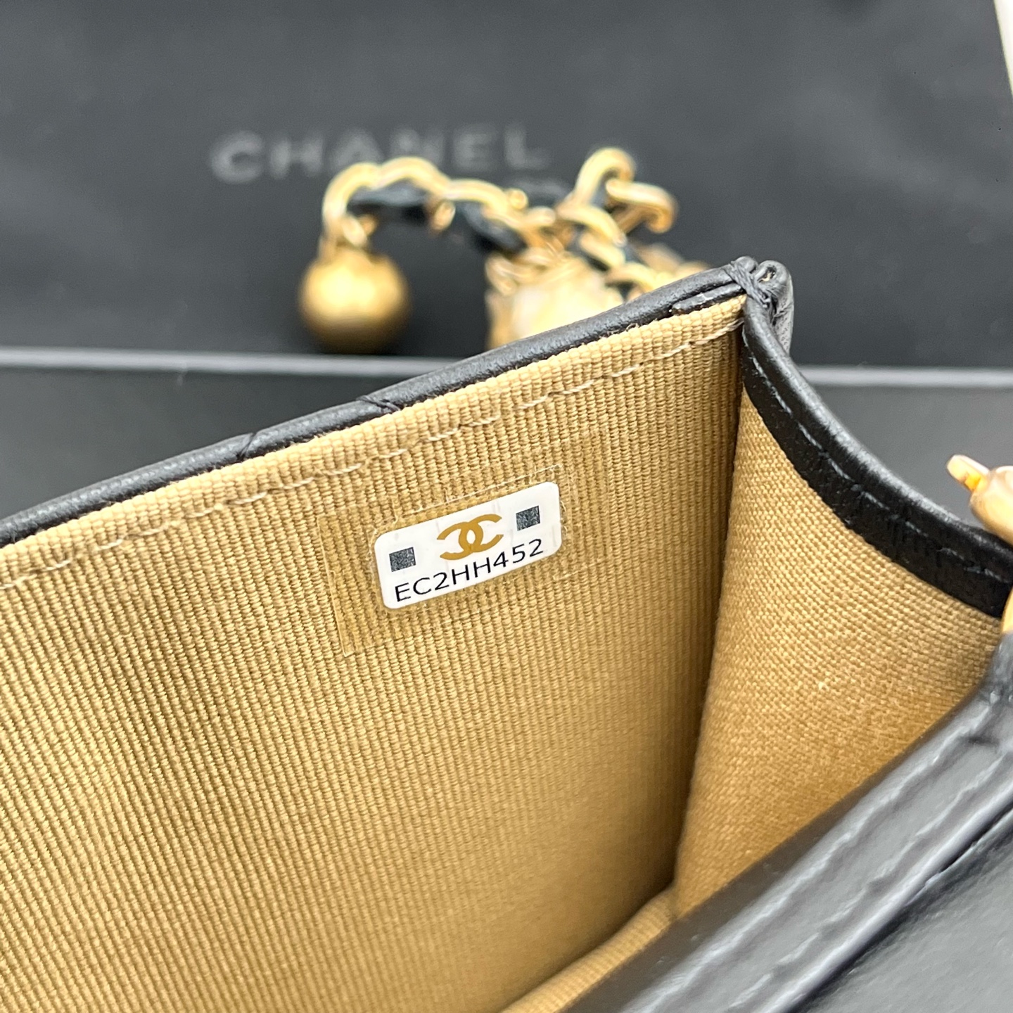 Chanel Classic Flap Small Lambskin Crossbody Bag AP1628-B02916-94305 Authentic - Image 8