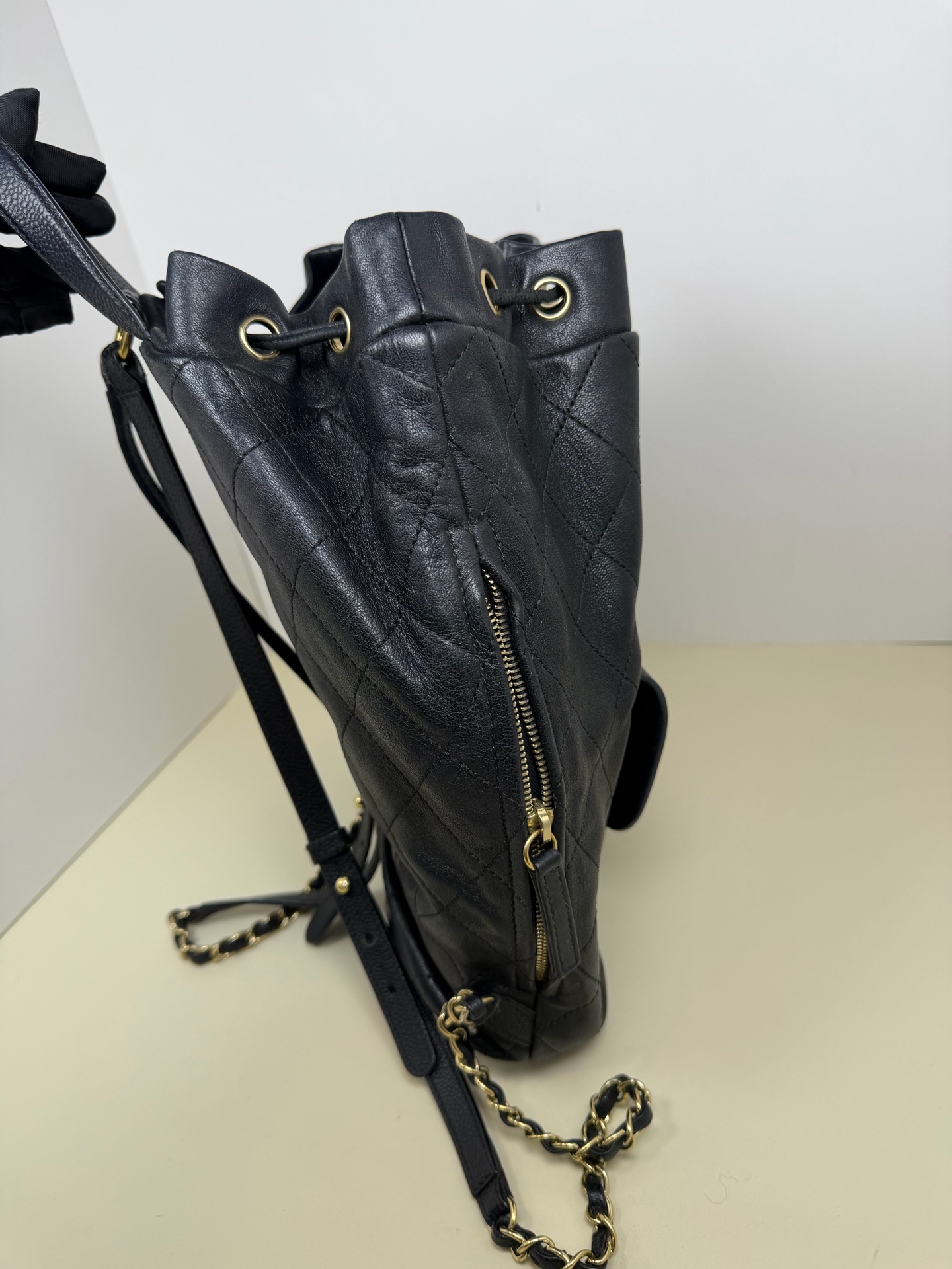 Chanel Daily Round Navy Blue Calfskin Backpack Authentic - Image 2
