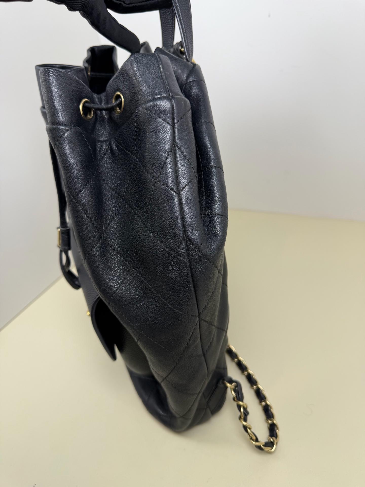 Chanel Daily Round Navy Blue Calfskin Backpack Authentic - Image 3