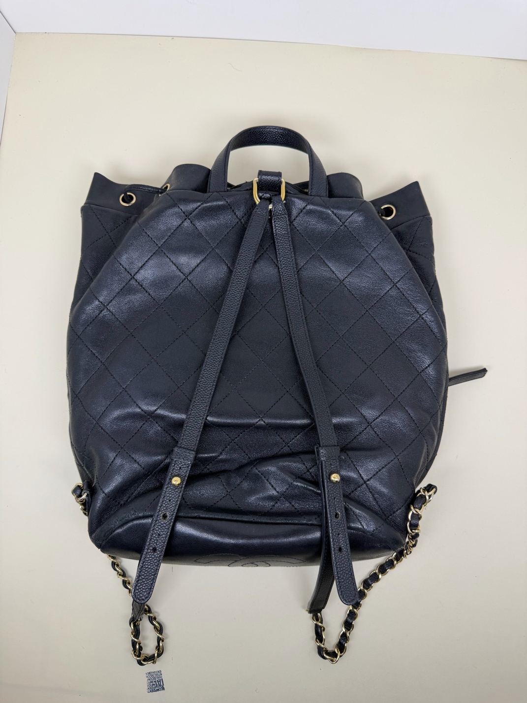 Chanel Daily Round Navy Blue Calfskin Backpack Authentic - Image 7