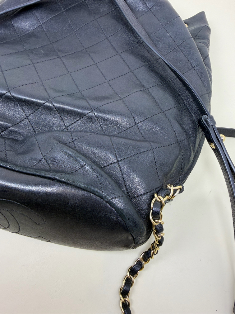 Chanel Daily Round Navy Blue Calfskin Backpack Authentic - Image 8
