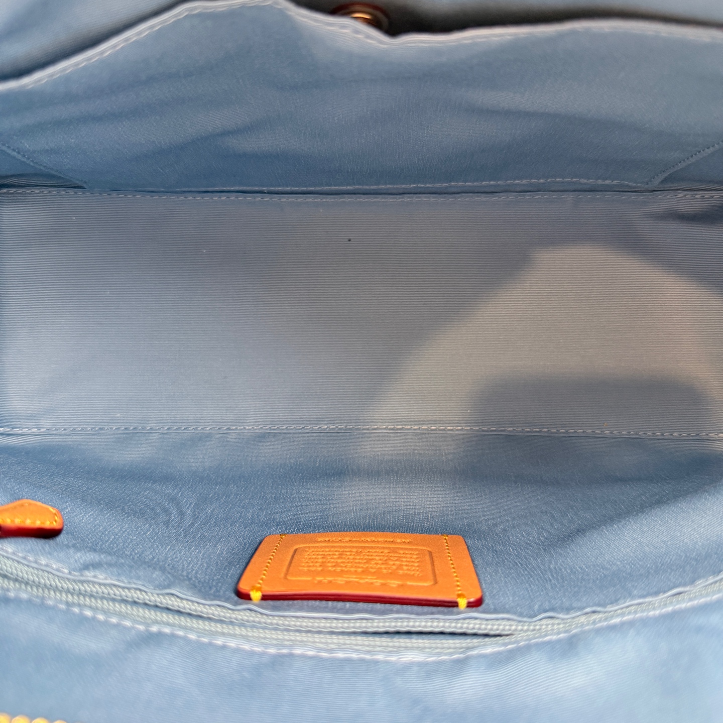 COACH Laurel 31 CY702-IMXIA Denim Blue Fabric Shoulder Bag Authentic