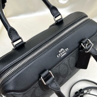 Coach Bennett 23 32203-SVDK6 Black Leather Boston Bag Crossbody Authentic