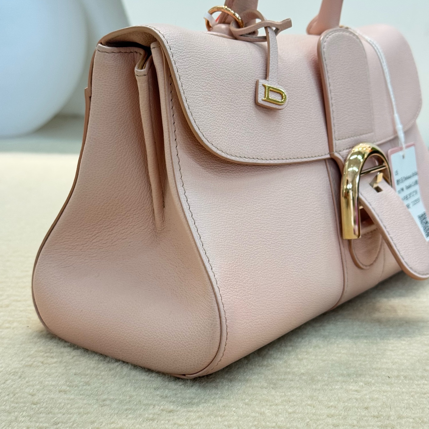 Delvaux Brilliant Crossbody Bag Sakura Pink Gold Hardware Authentic - Image 3