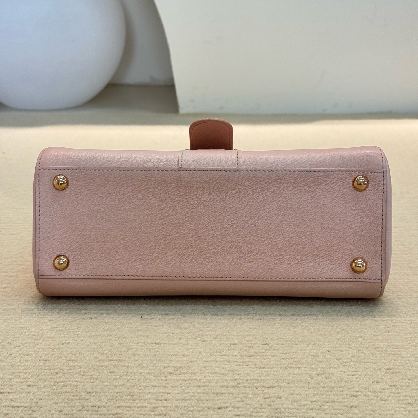 Delvaux Brilliant Crossbody Bag Sakura Pink Gold Hardware Authentic - Image 4