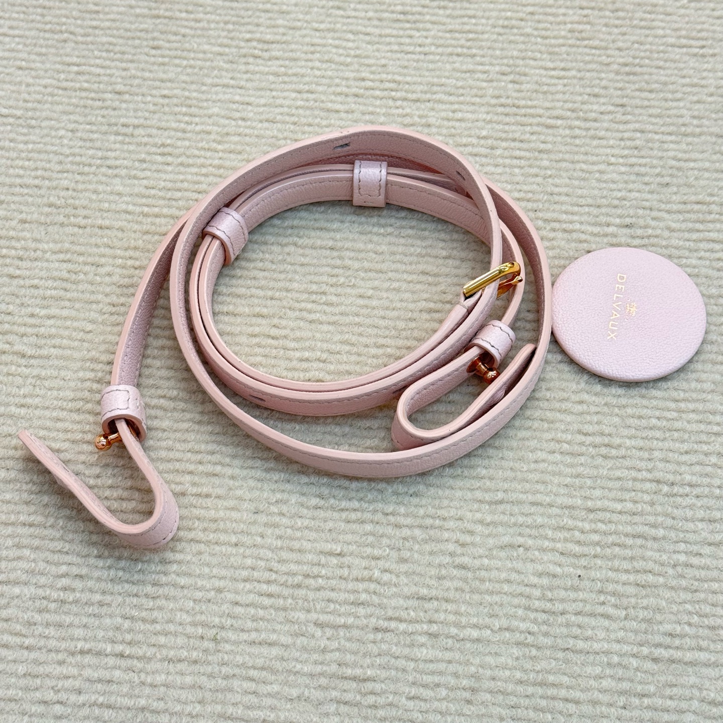 Delvaux Brilliant Crossbody Bag Sakura Pink Gold Hardware Authentic - Image 7