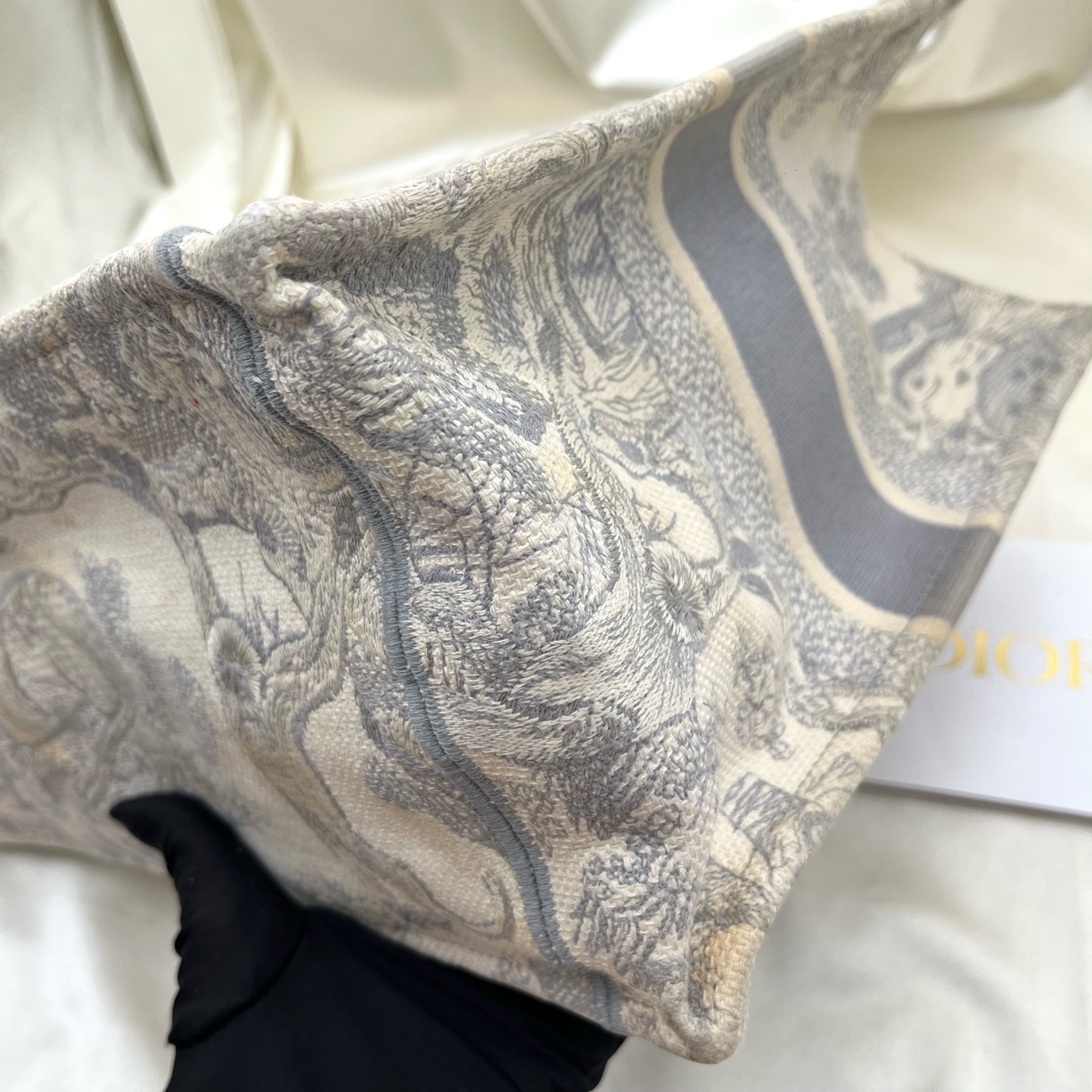 DIOR BookTote Tiger Print Embroidery Canvas Tote Bag M1296ZTDT-M932 Me Authentic - Image 2