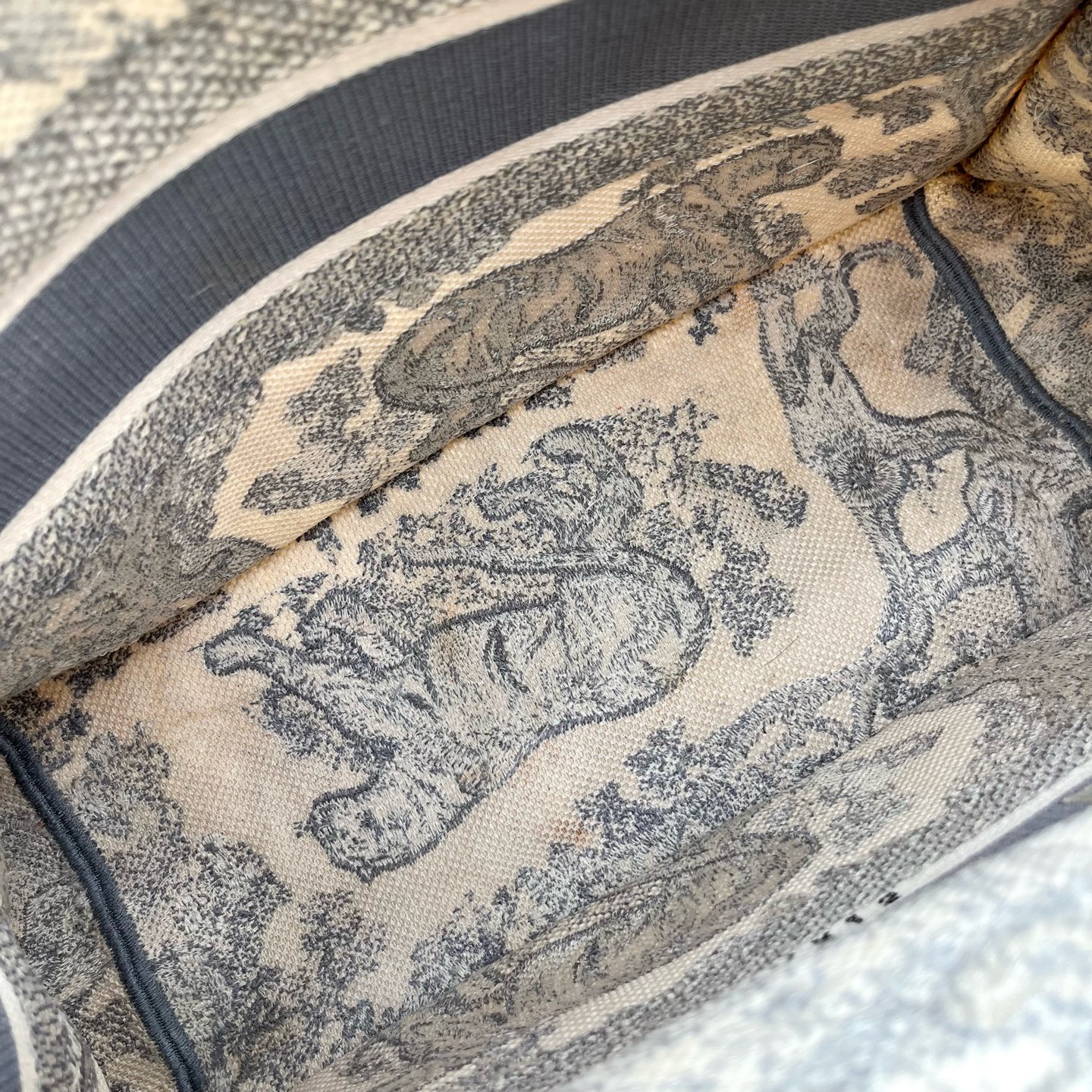 DIOR BookTote Tiger Print Embroidery Canvas Tote Bag M1296ZTDT-M932 Me Authentic - Image 3