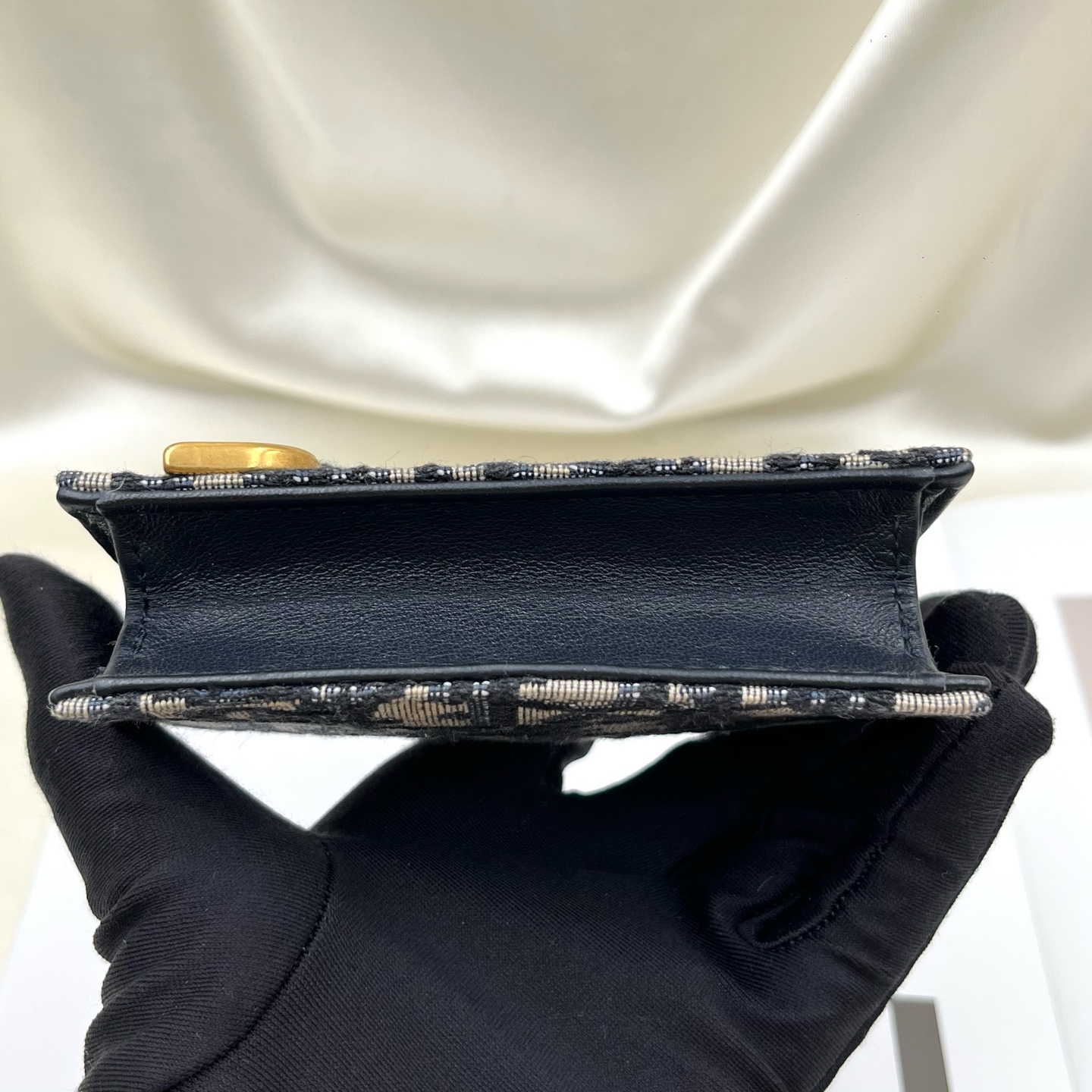 DIOR Saddle Jasmine Oblique Canvas Card Holder Coin Purse Authentic - Image 5