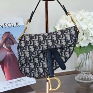 Dior Oblique Saddle Bag Small AB Condition Authentic