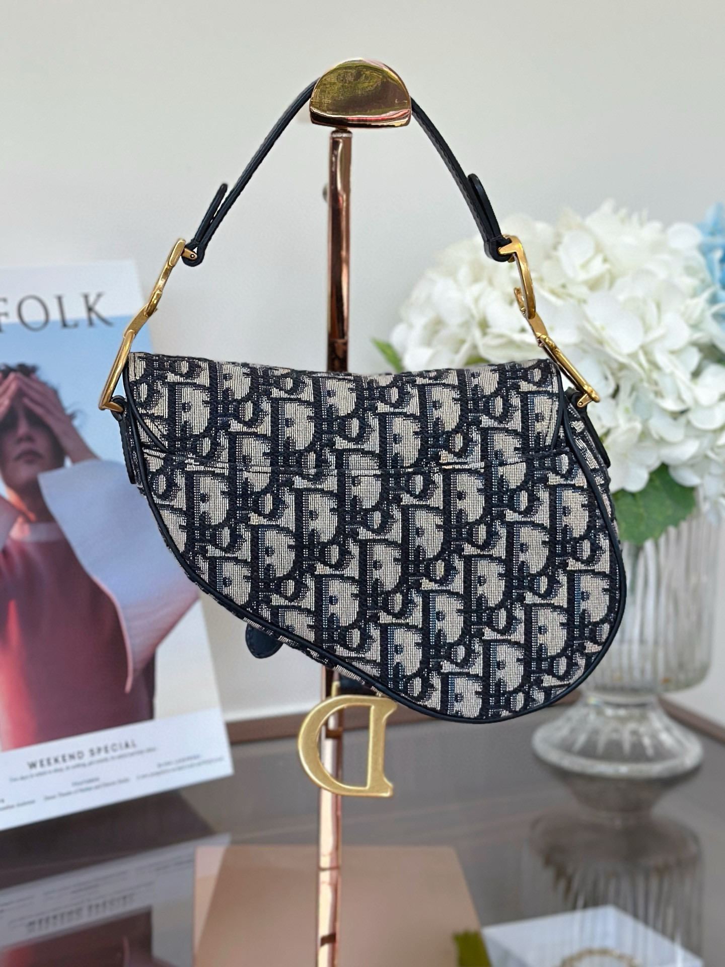 Dior Oblique Saddle Bag Small AB Condition Authentic - Image 2