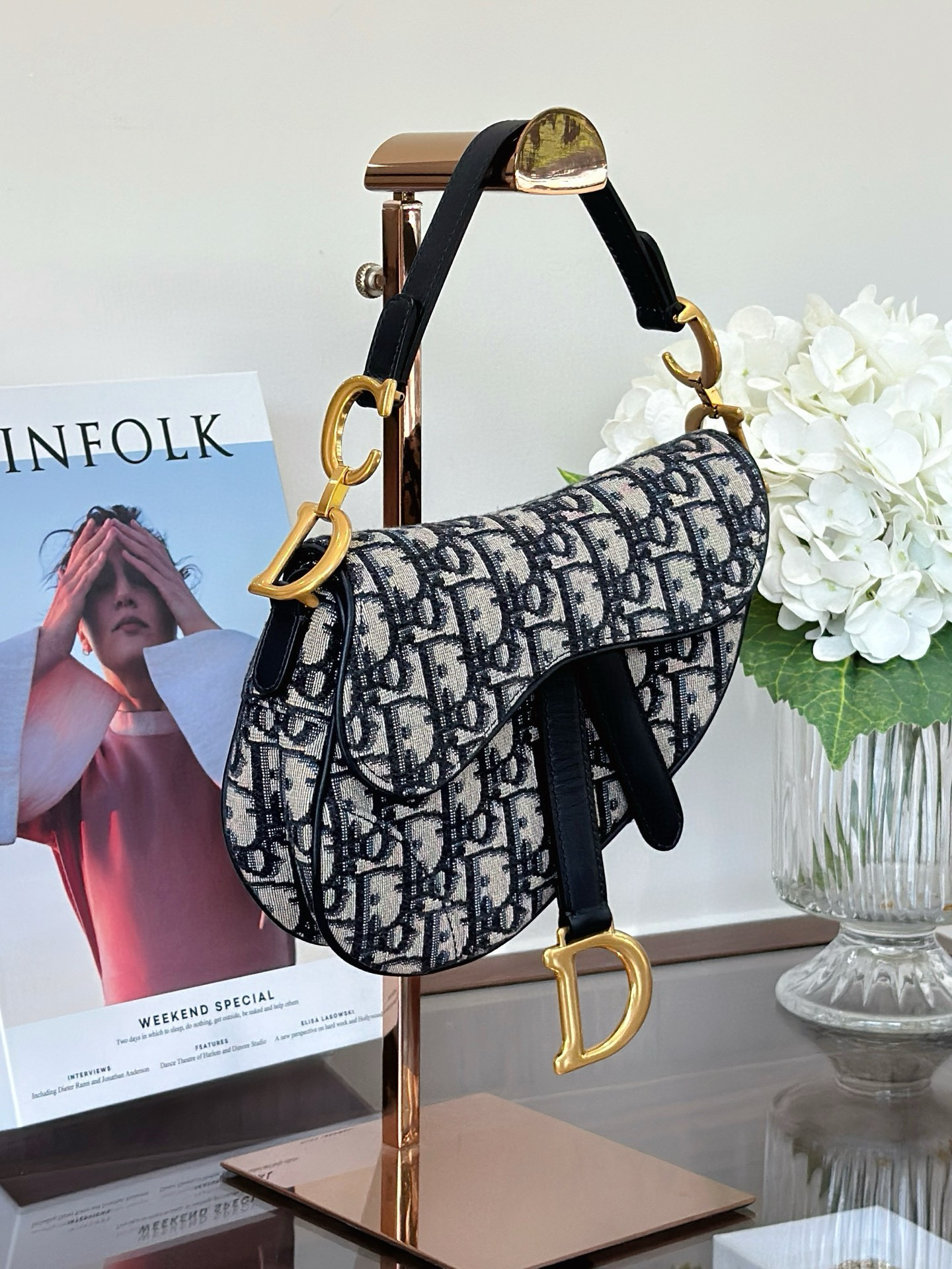 Dior Oblique Saddle Bag Small AB Condition Authentic - Image 3