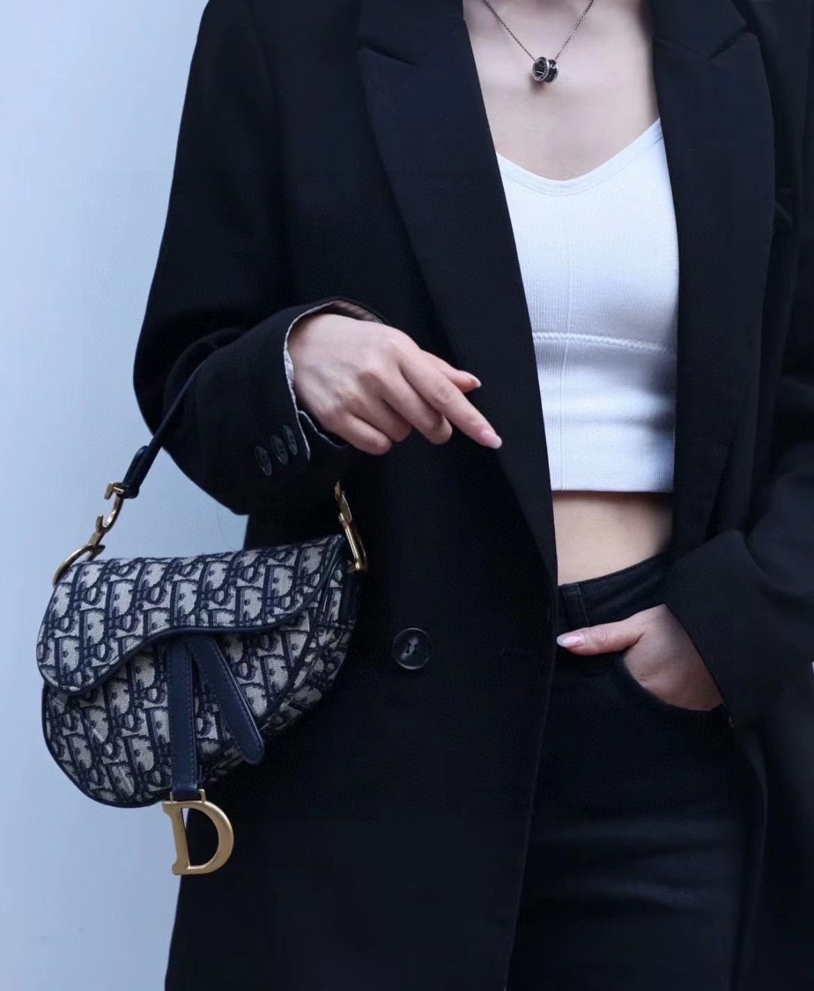 Dior Oblique Saddle Bag Small AB Condition Authentic - Image 9