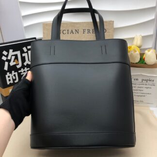 FERRAGAMO Black Vertical Bucket Tote Bag Authentic