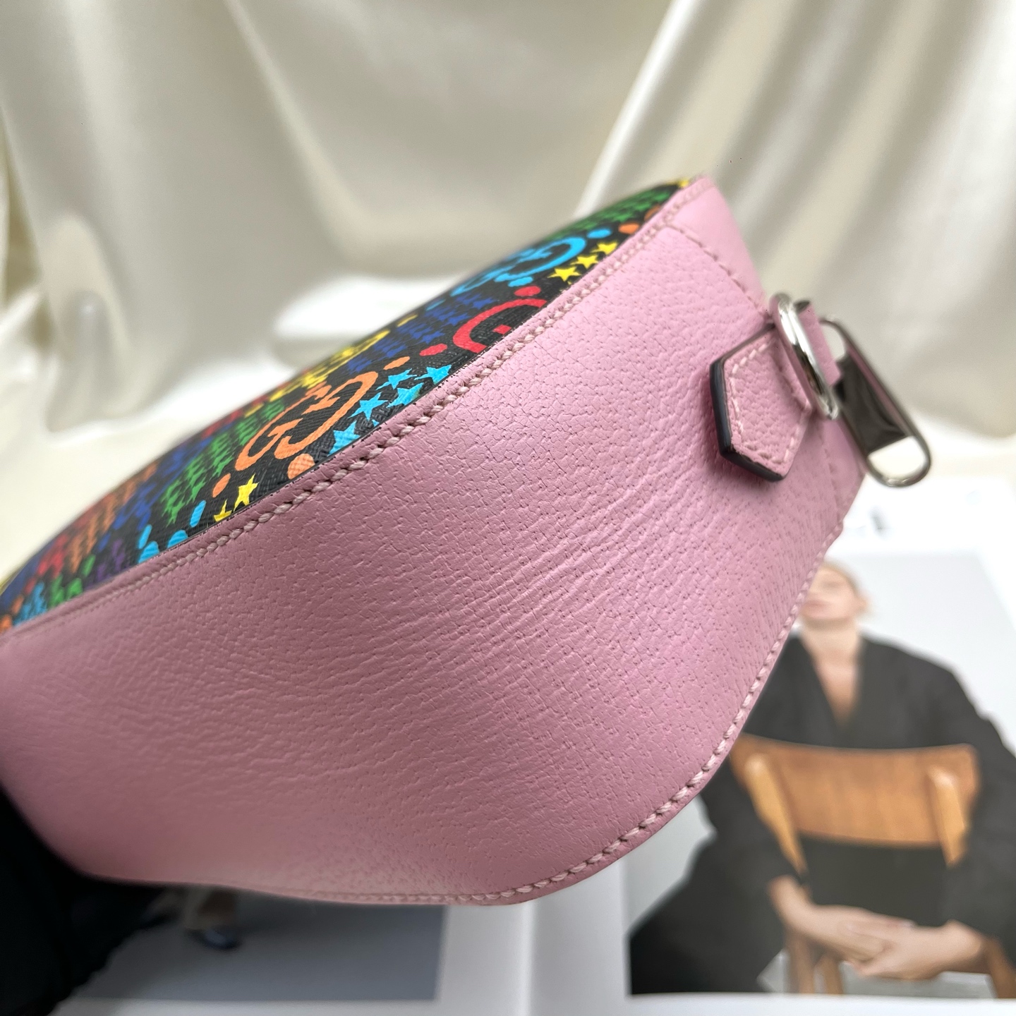 GUCCI Rainbow GG Supreme Canvas Camera Crossbody Bag Small Authentic - Image 9