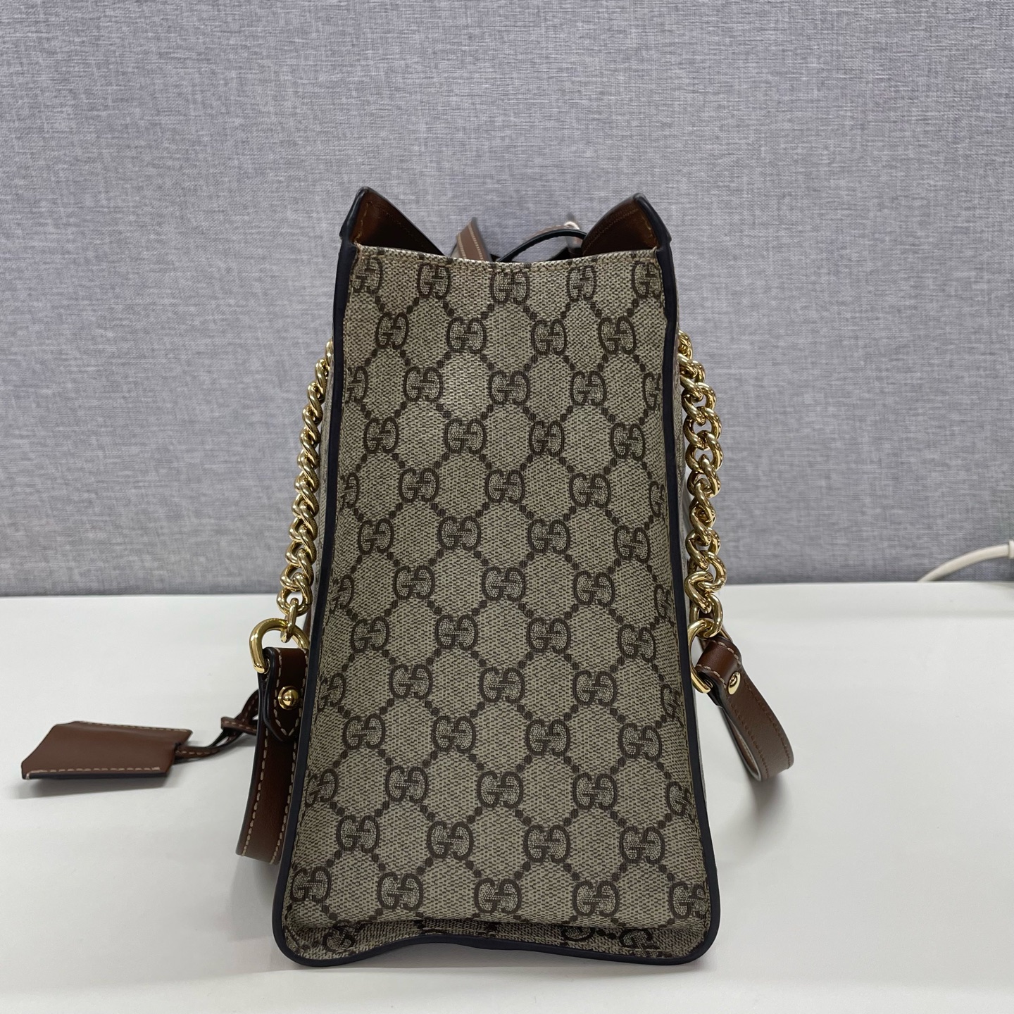 Gucci Padlock Medium Shoulder Bag Caramel Leather Authentic - Image 3