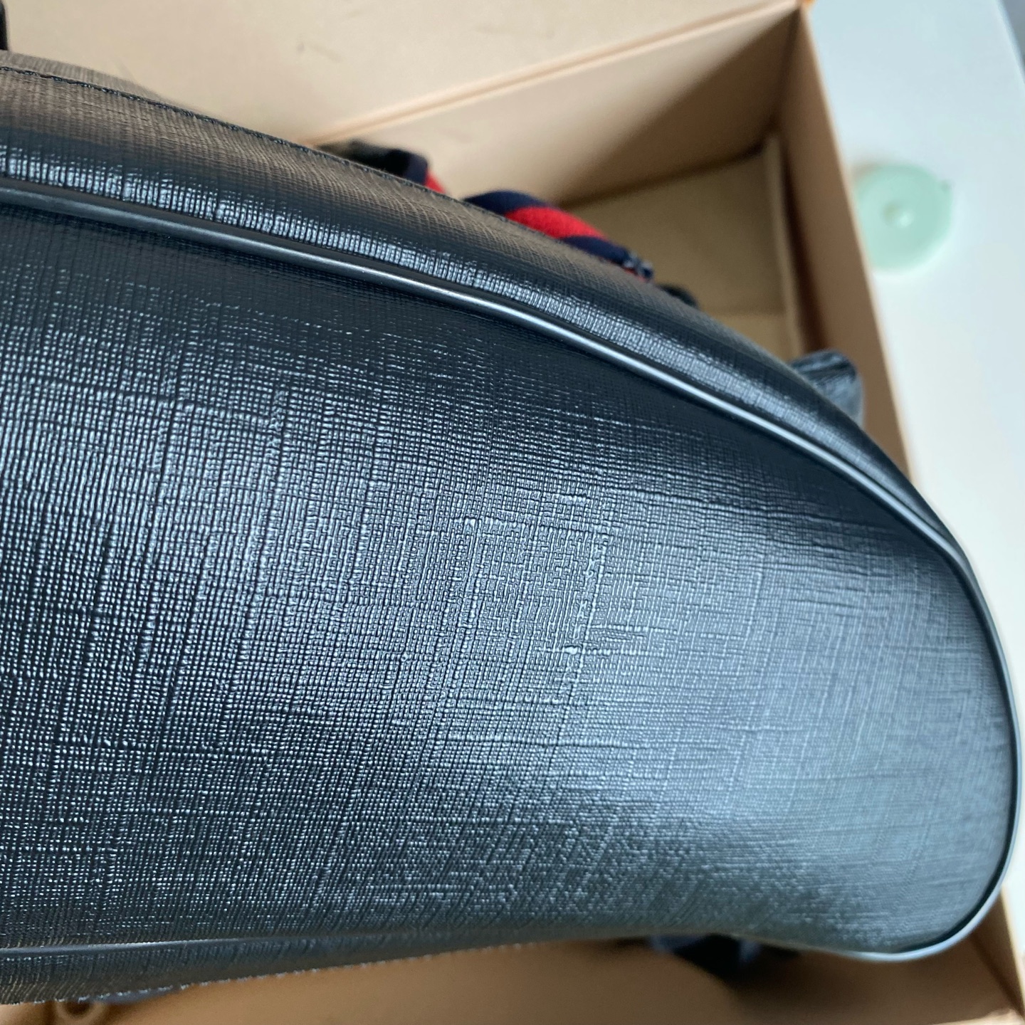 Gucci GG Supreme Canvas Shoulder Bag Black/Gray Tote Authentic - Image 5