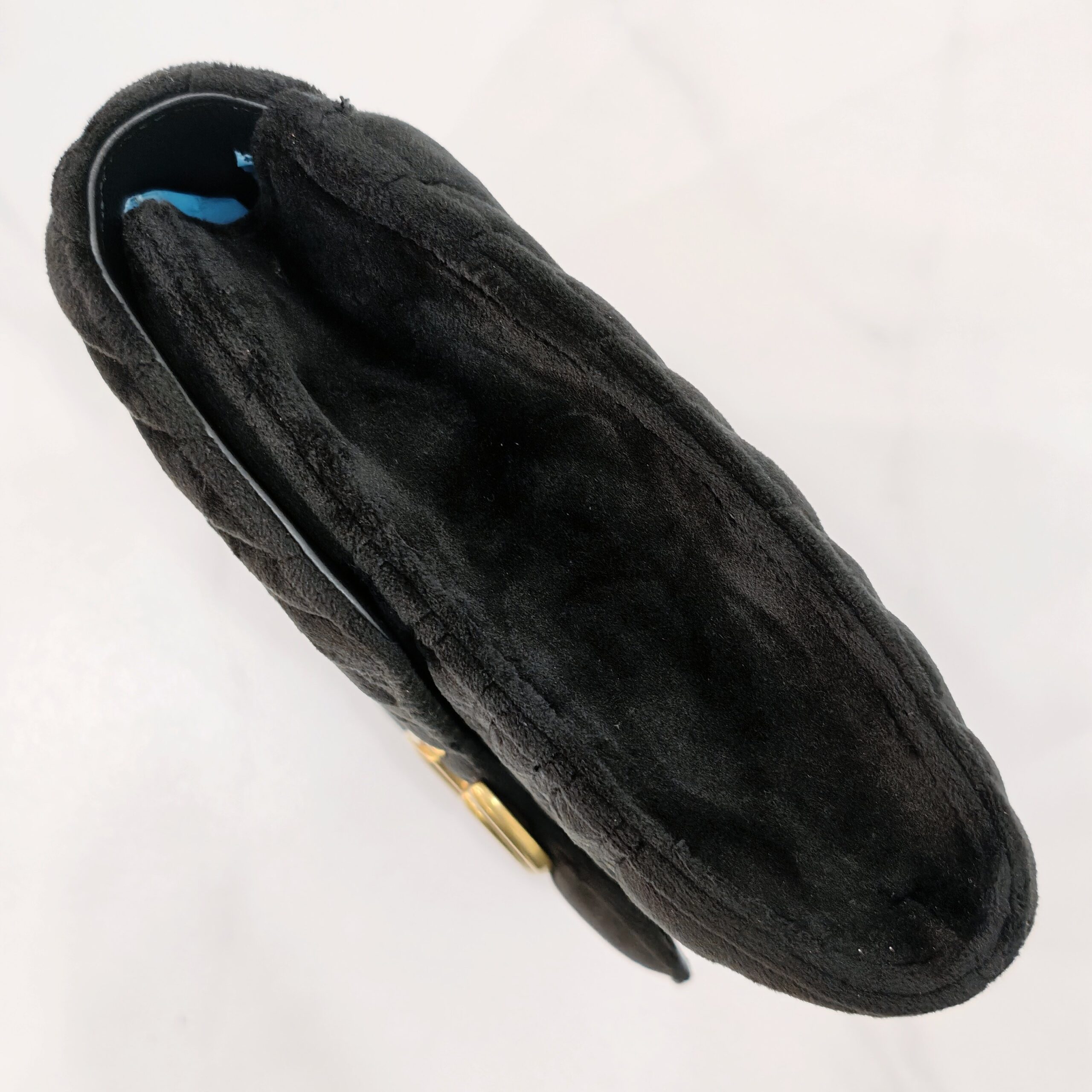 Gucci GG Marmot Matelassé Velvet Clutch Black Velvet Authentic - Image 9