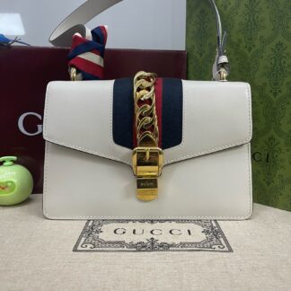 Gucci Serbia White Medium Shoulder Bag Authentic