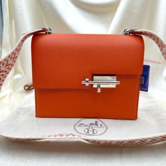 Hermes Verrou Chaine Orange Epsom Crossbody Bag Authentic