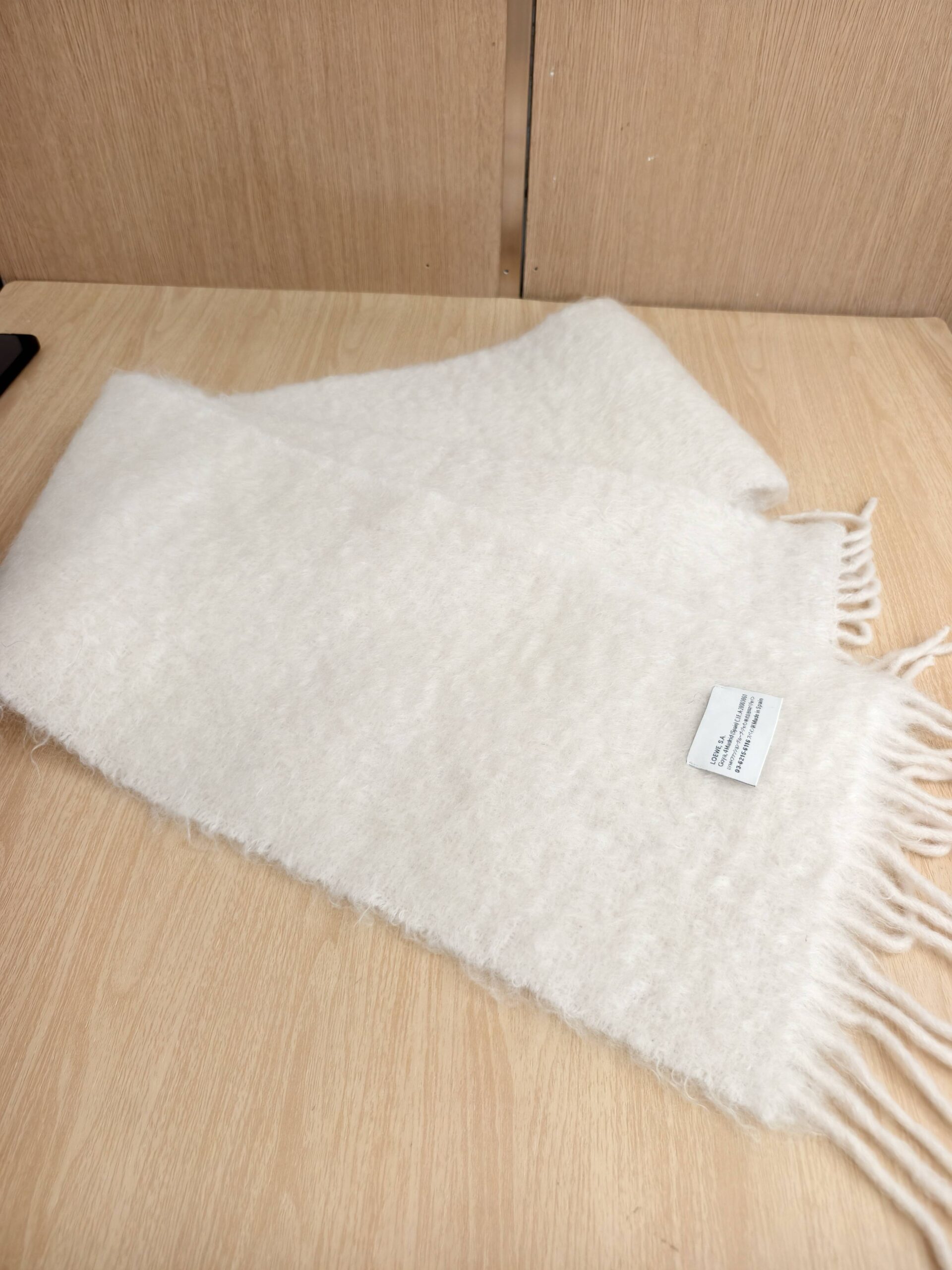 LOEWE Wool Scarf 23x195cm Pre-Owned Authentic