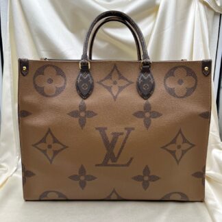 Louis Vuitton ONTHEGO Monogram Canvas Tote Bag M45320 Brown/Caramel Authentic
