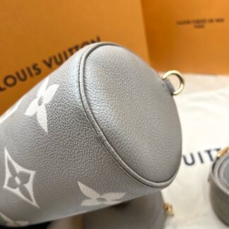 Louis Vuitton M46031 Papillon Elephant Grey Calfskin Crossbody Bag Authentic