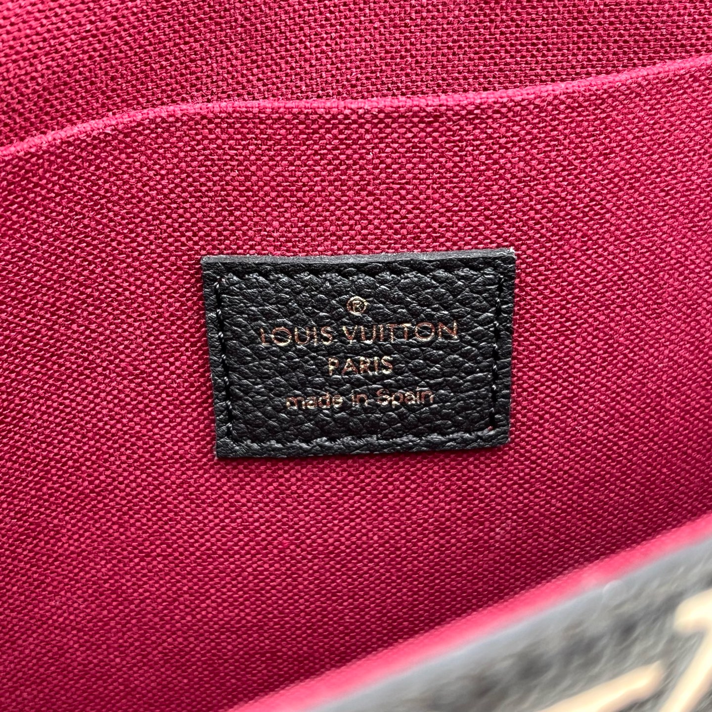 Louis Vuitton M80482 Black Calfskin Pochette Félicie Envelope Crossbod Authentic - Image 2