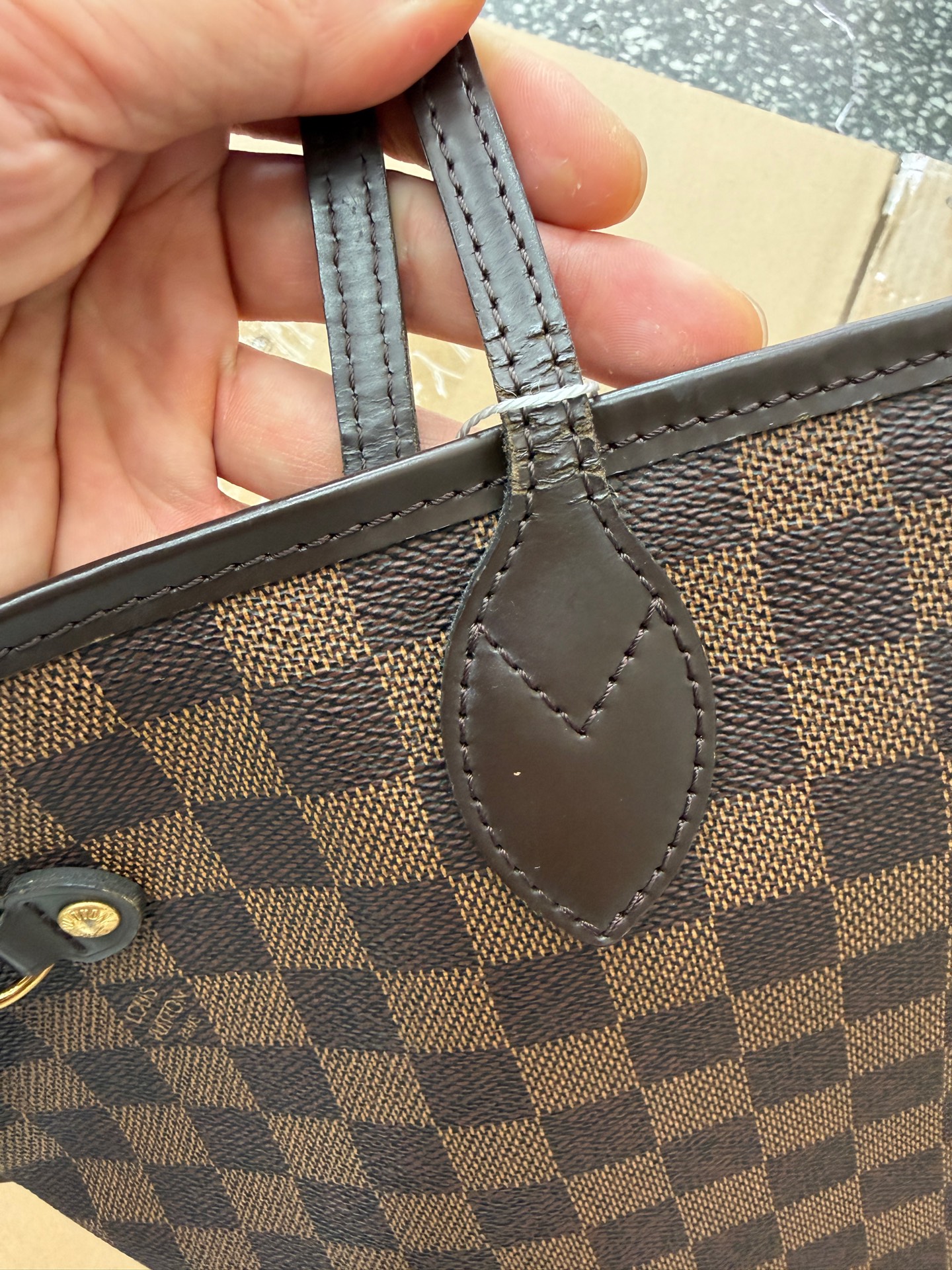 Louis Vuitton Neverfull MM Brown Damier Ebene Tote Authentic - Image 5