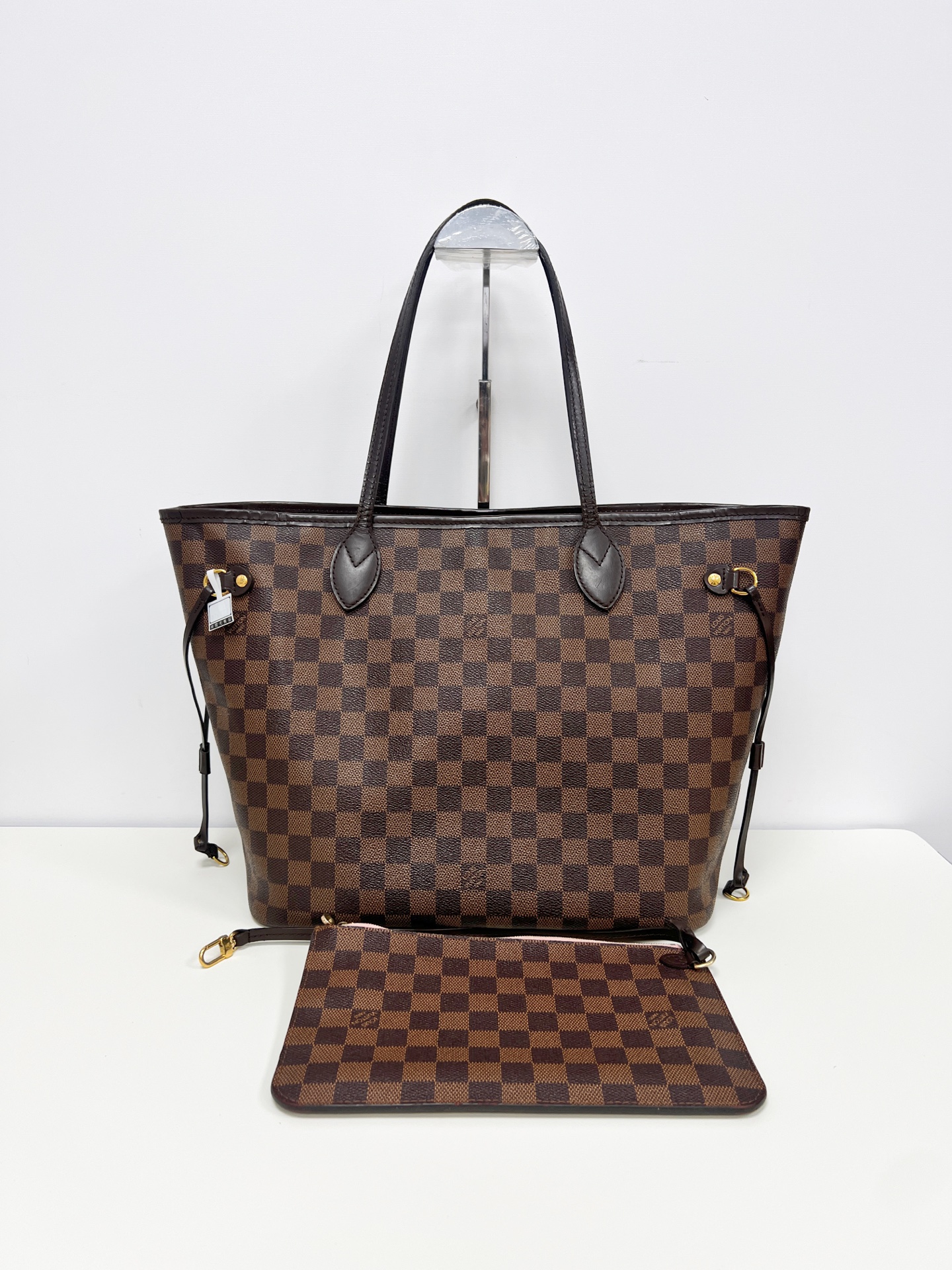 Louis Vuitton Neverfull MM Brown Damier Ebene Tote Authentic - Image 7
