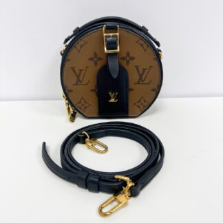 LV Louis Vuitton Boite Chapeau Mini Monogram Brown Crossbody Authentic