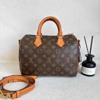 Louis Vuitton Speedy 25 Shoulder Bag DU4104 Brown Monogram Authentic