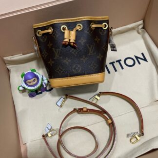 Louis Vuitton Monogram Nano Bucket Bag Authentic