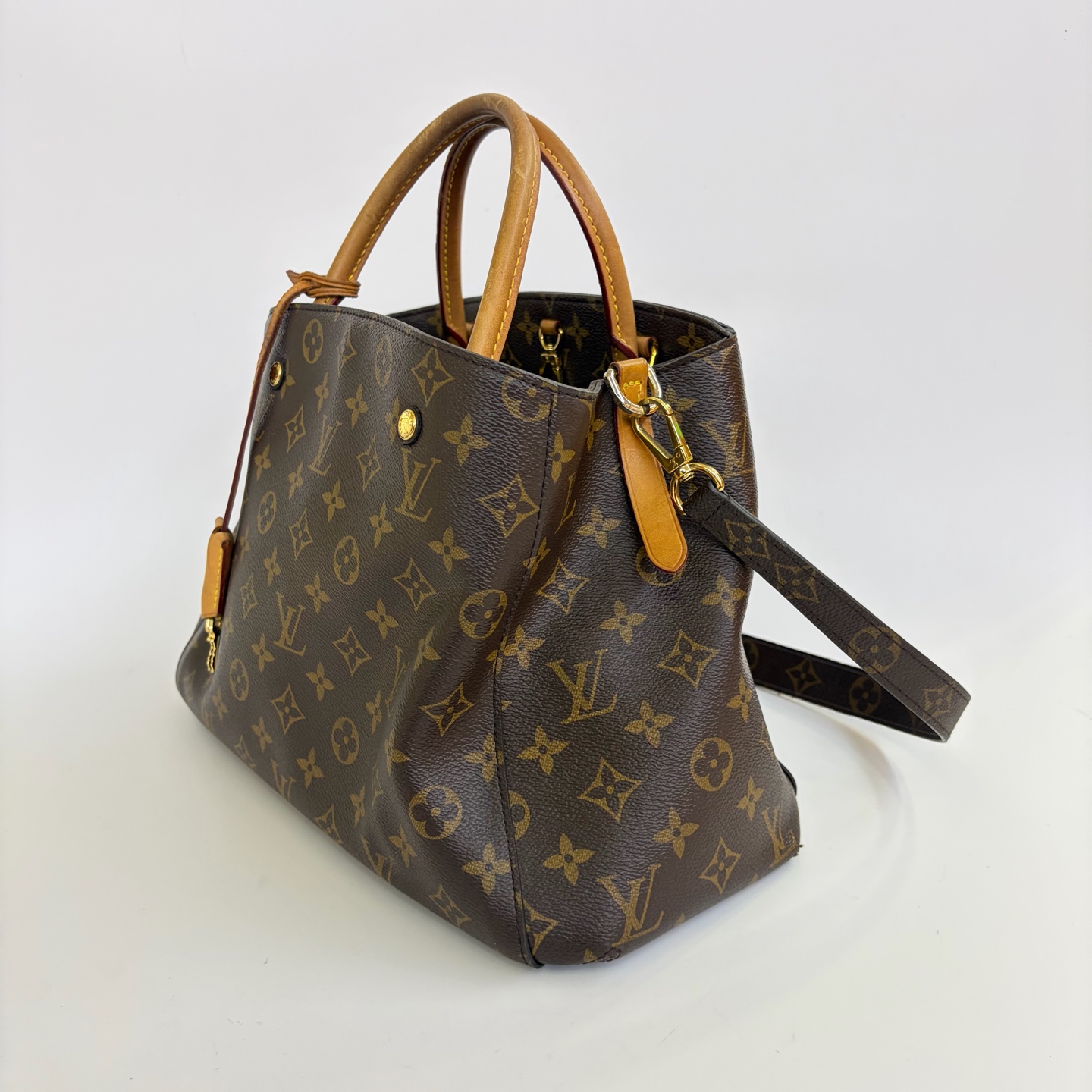 LV Montaigne MM Monogram Canvas Satchel/Top Handle Bag Authentic - Image 3