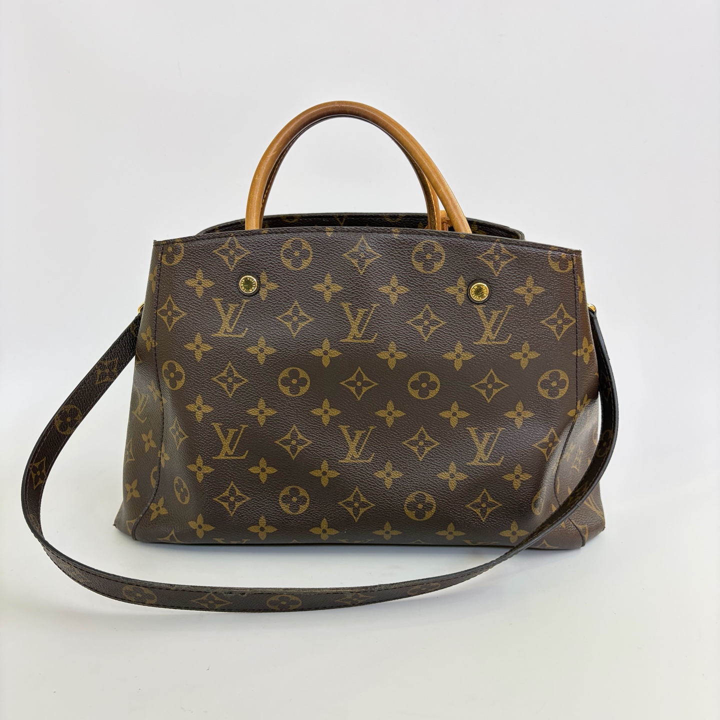 LV Montaigne MM Monogram Canvas Satchel/Top Handle Bag Authentic - Image 4