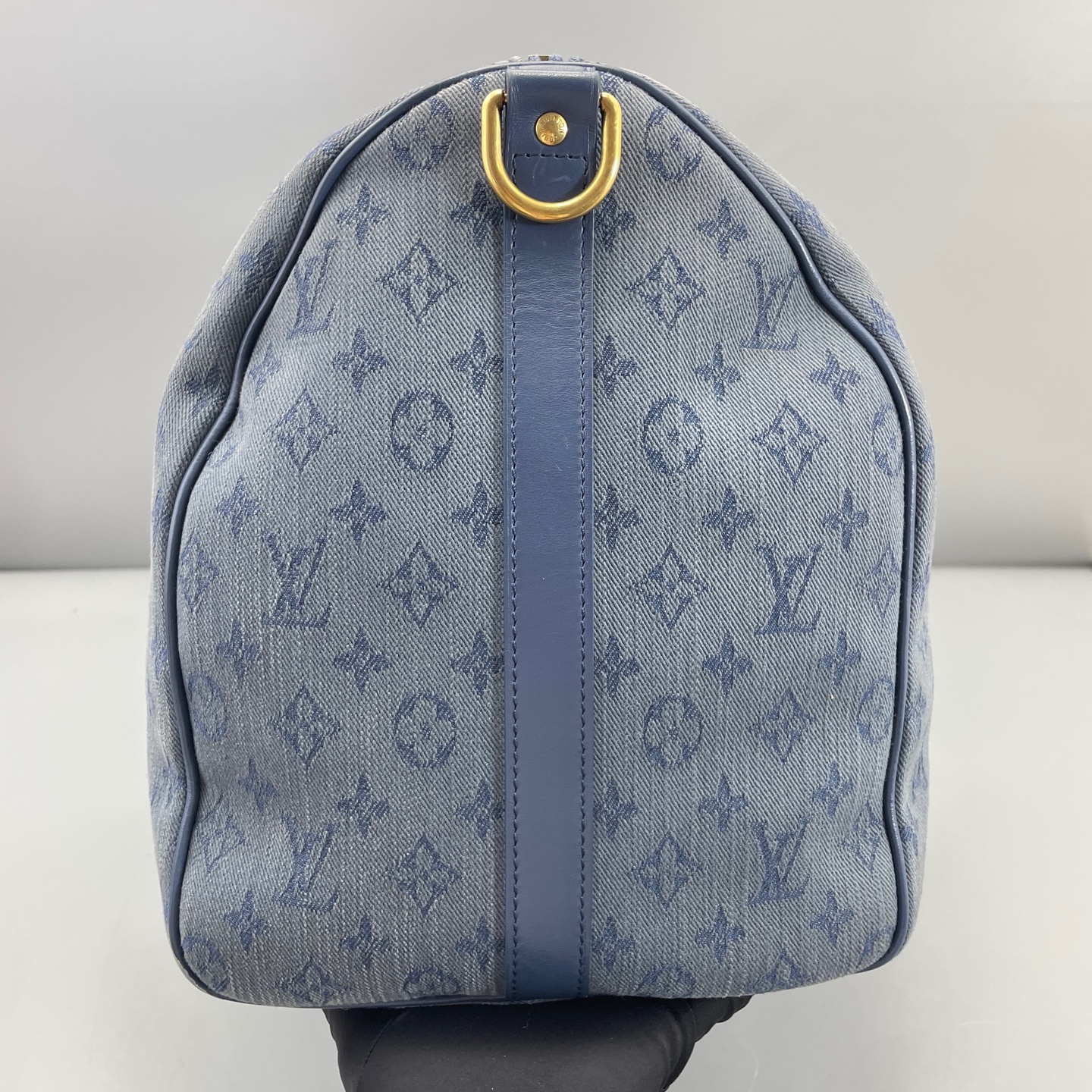 LV Louis Vuitton KP50 Travel Bag Denim Blue 50x28x22cm Authentic - Image 3