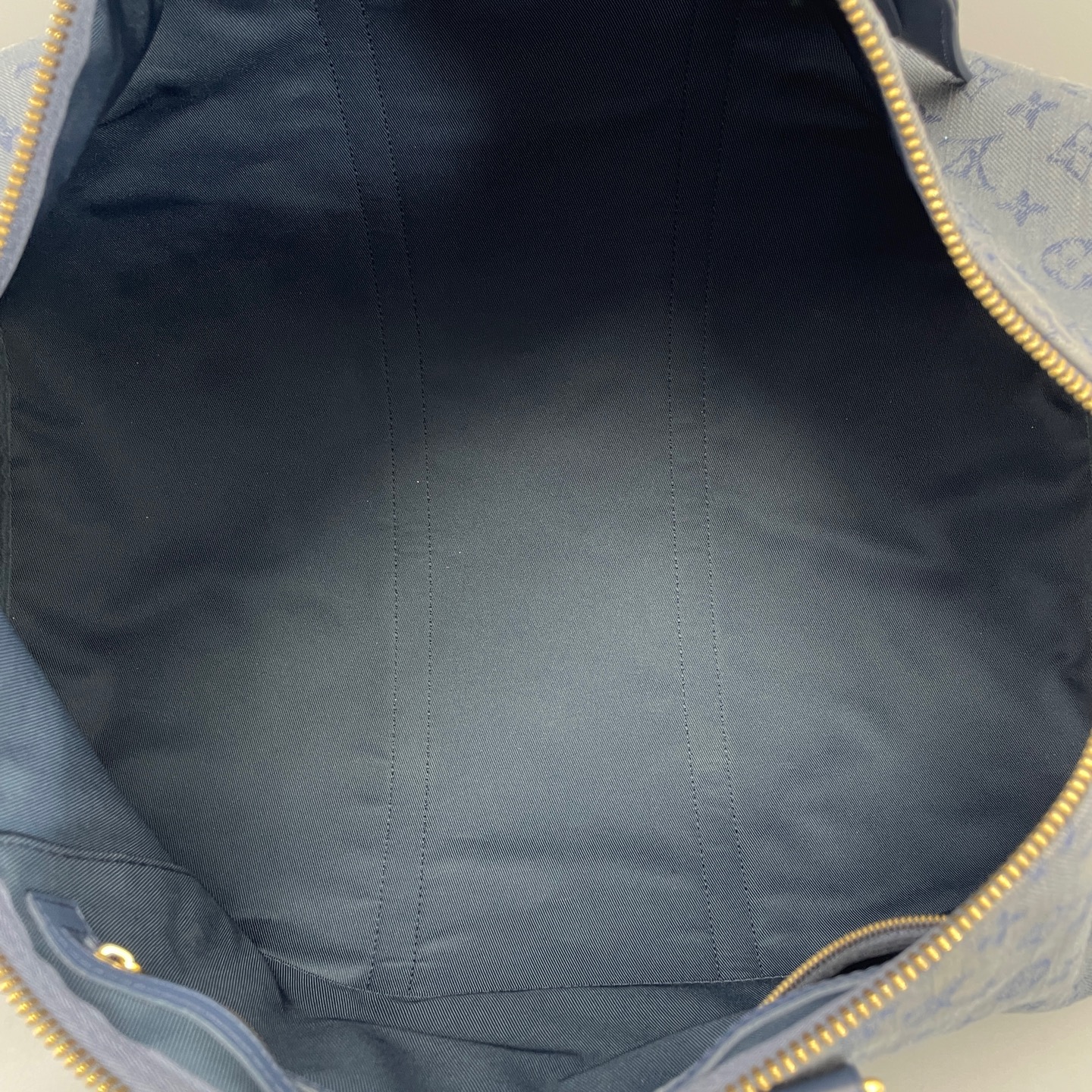 LV Louis Vuitton KP50 Travel Bag Denim Blue 50x28x22cm Authentic - Image 9