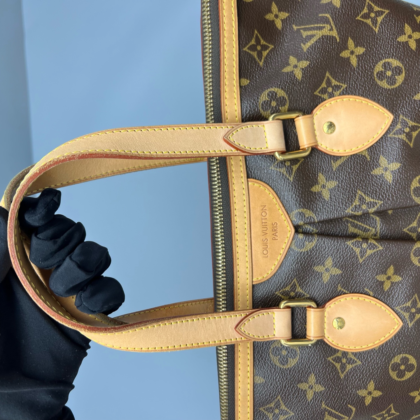 LV Louis Vuitton Paramount Vintage Top Handle Bag 29x26x16cm L0549 Authentic - Image 8