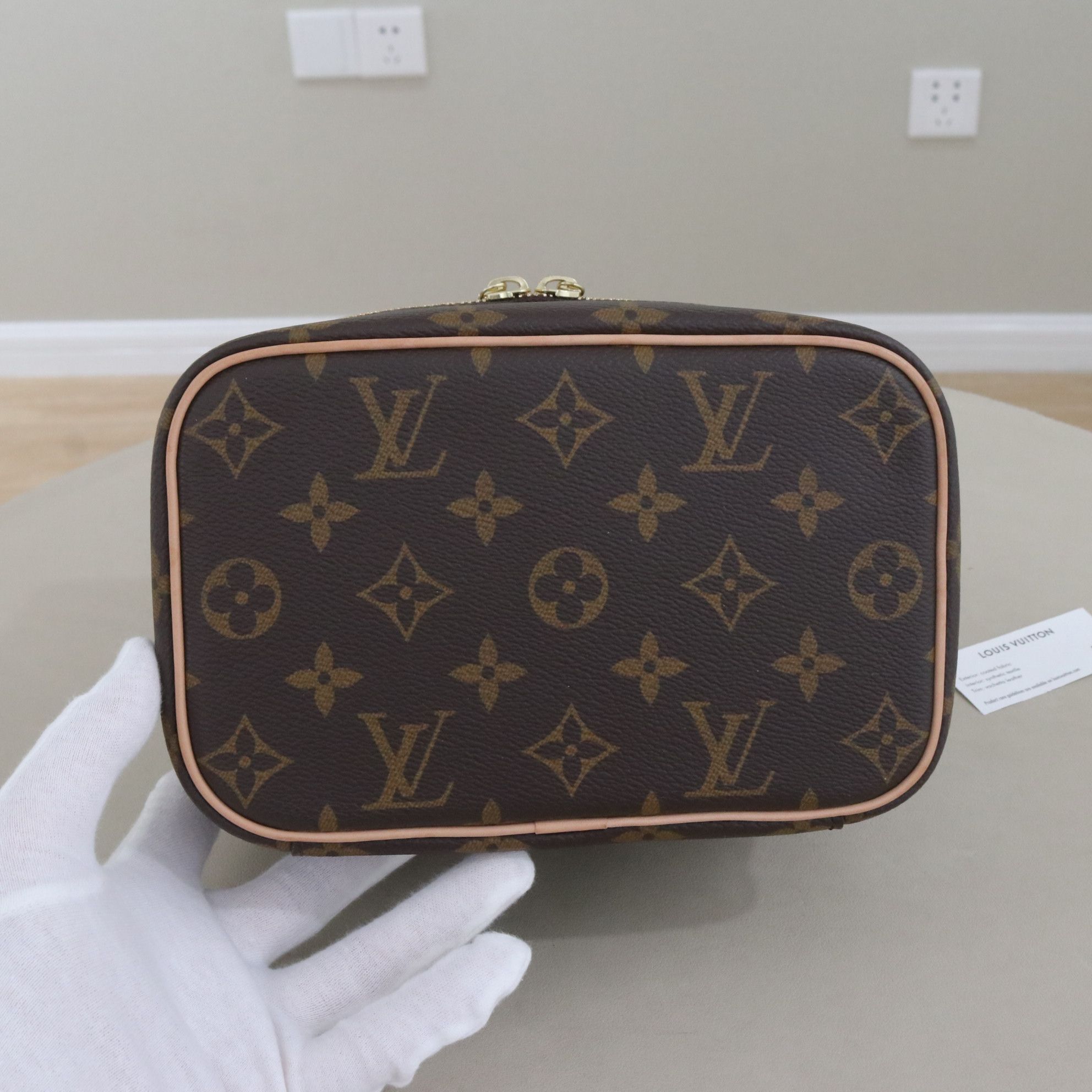 LV Nice Mini M44495 Cosmetic Pouch Monogram Canvas Authentic - Image 3