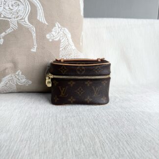 LV Nice Nano Monogram Cosmetic Bag CM2285 Authentic