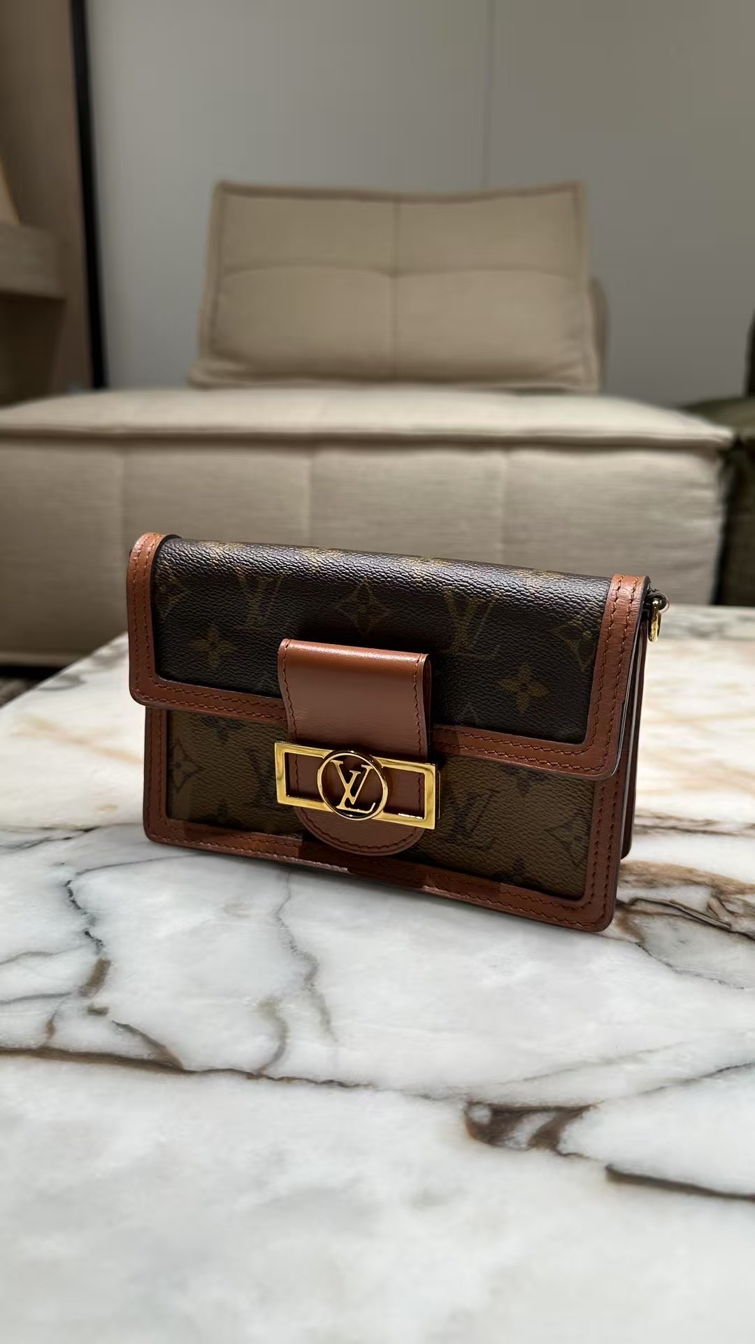 LV Dauphine WOC Chain Crossbody Bag Authentic - Image 2