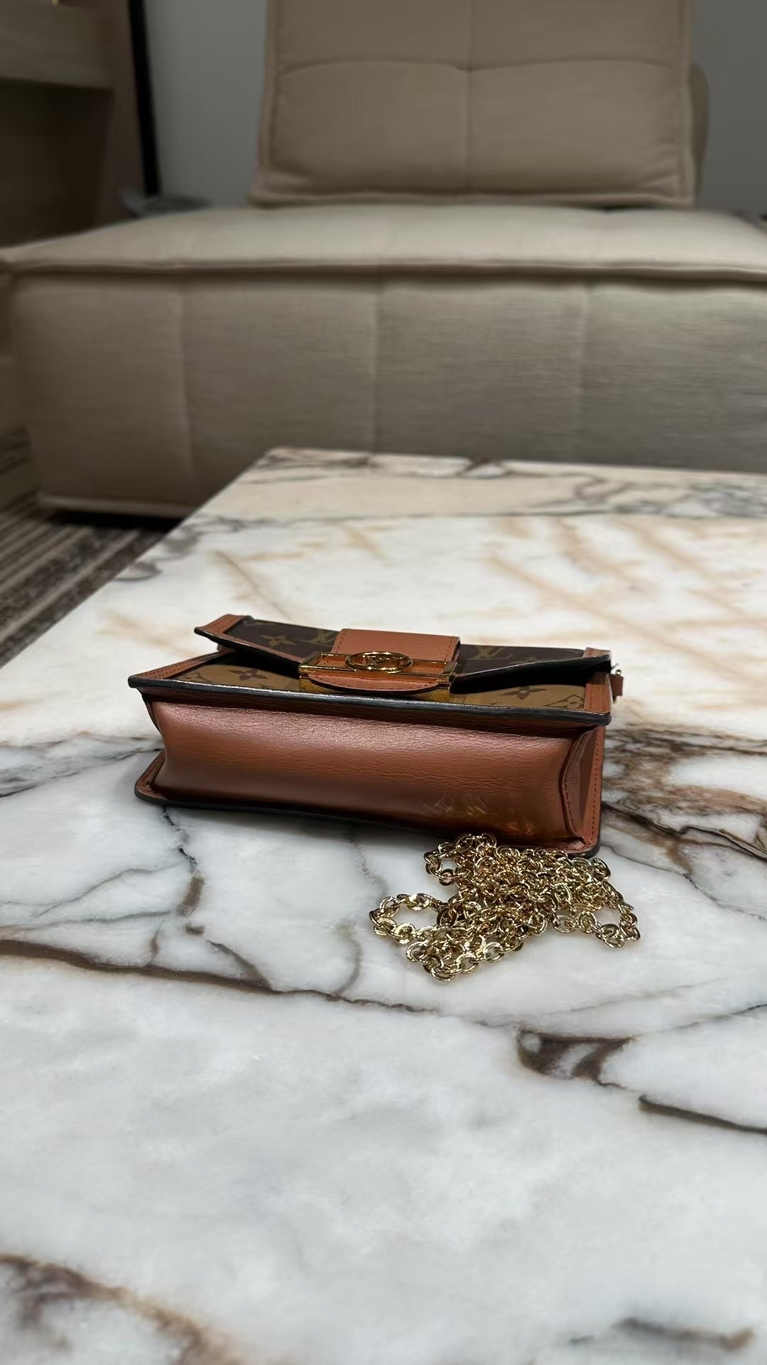 LV Dauphine WOC Chain Crossbody Bag Authentic - Image 3