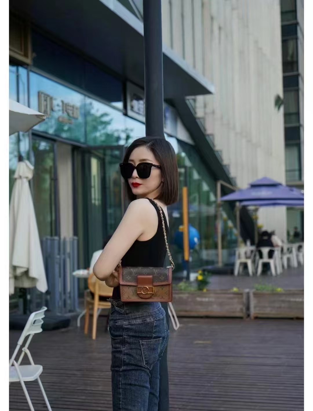 LV Dauphine WOC Chain Crossbody Bag Authentic - Image 6