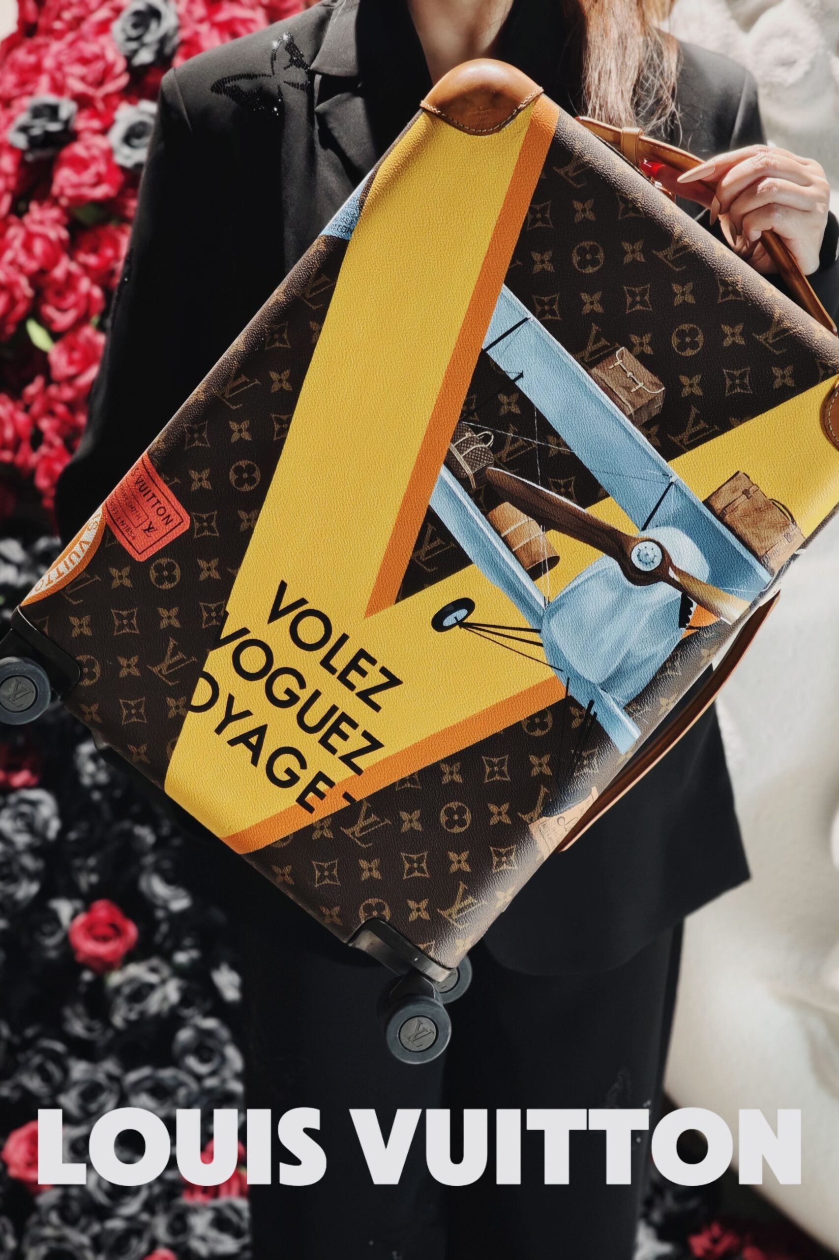 LV Horizon 20in Monogram Rolling Luggage Suitcase Trolley Authentic
