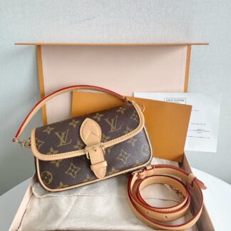 LV Nano Diane Mini Hobo Bag 18x6x12cm Authentic
