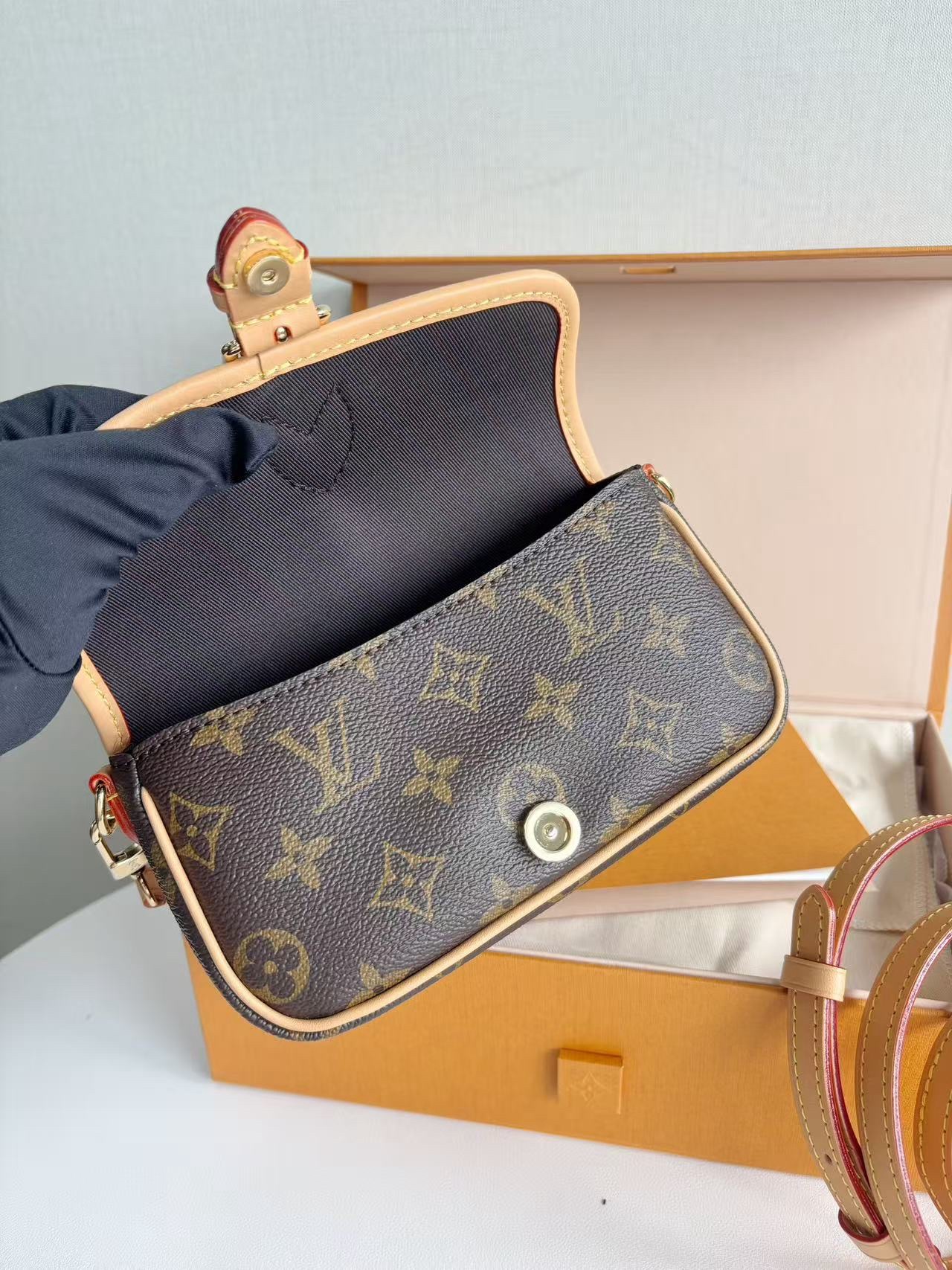 LV Nano Diane Mini Hobo Bag 18x6x12cm Authentic - Image 4