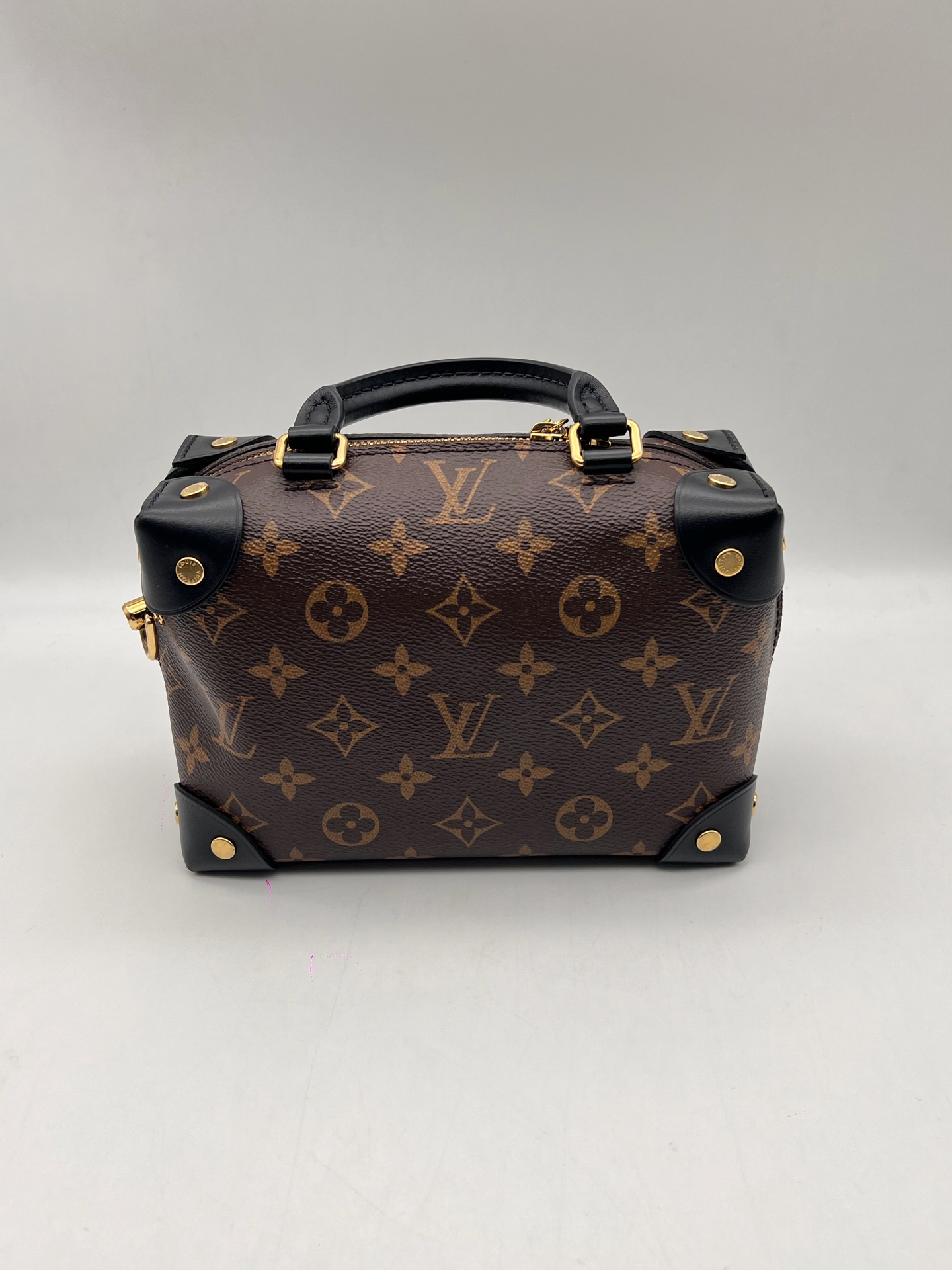 LV Petite Malle Monogram Black Epi Leather Crossbody Bag Authentic - Image 2