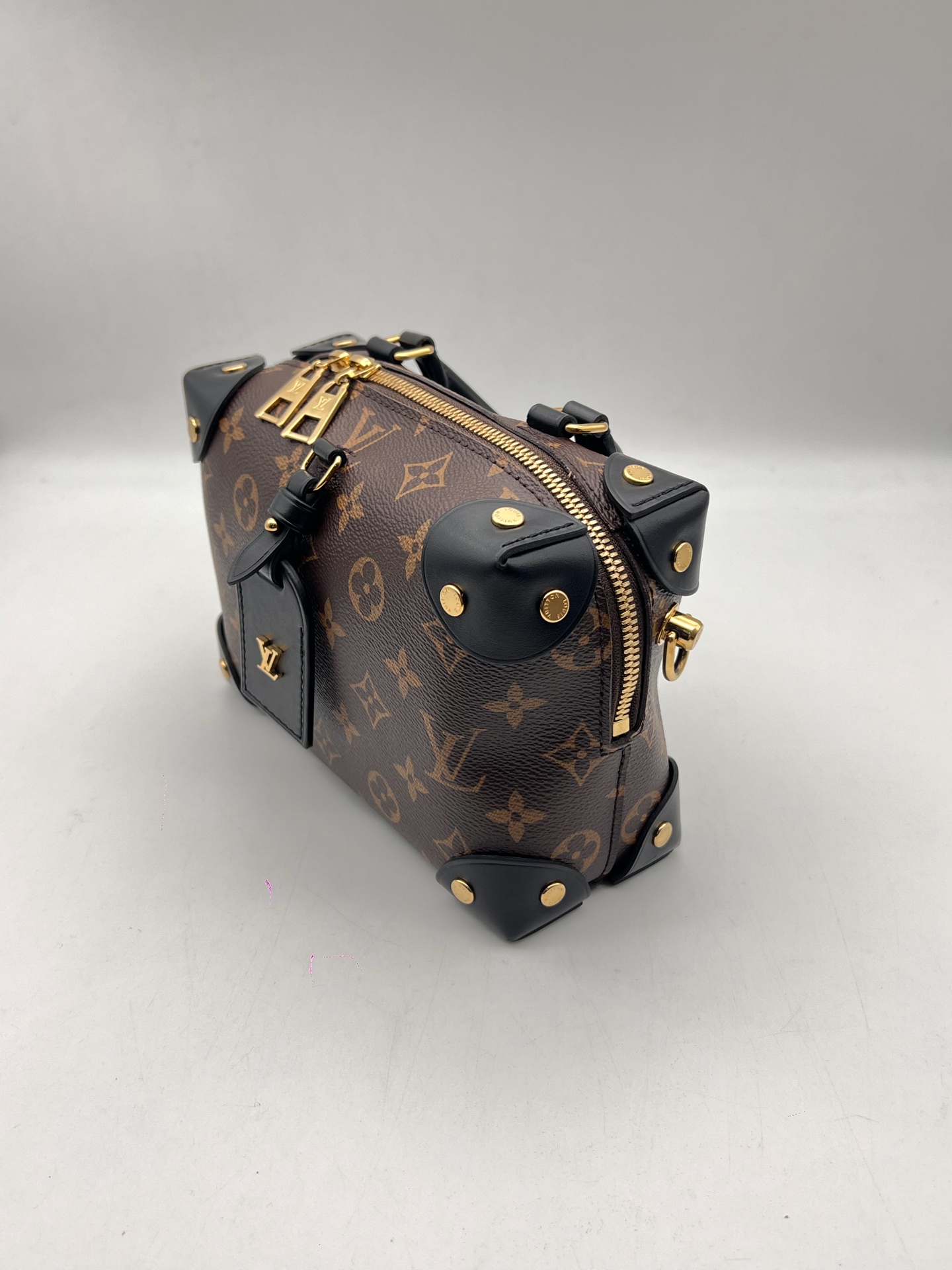 LV Petite Malle Monogram Black Epi Leather Crossbody Bag Authentic - Image 3